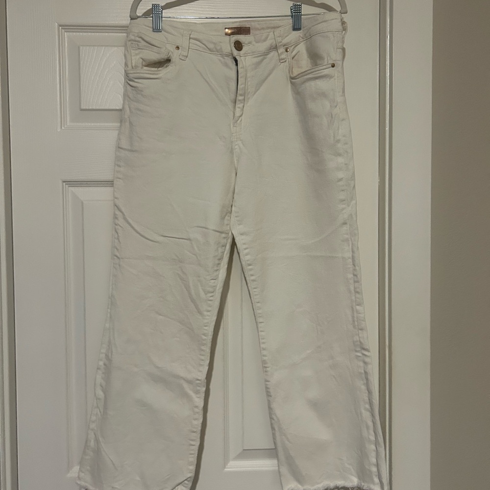 Kut from the Kloth off White Flare Wide Leg Jeans